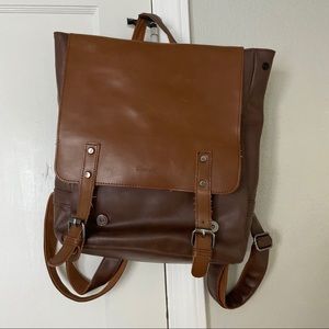 Faux Leather Backpack